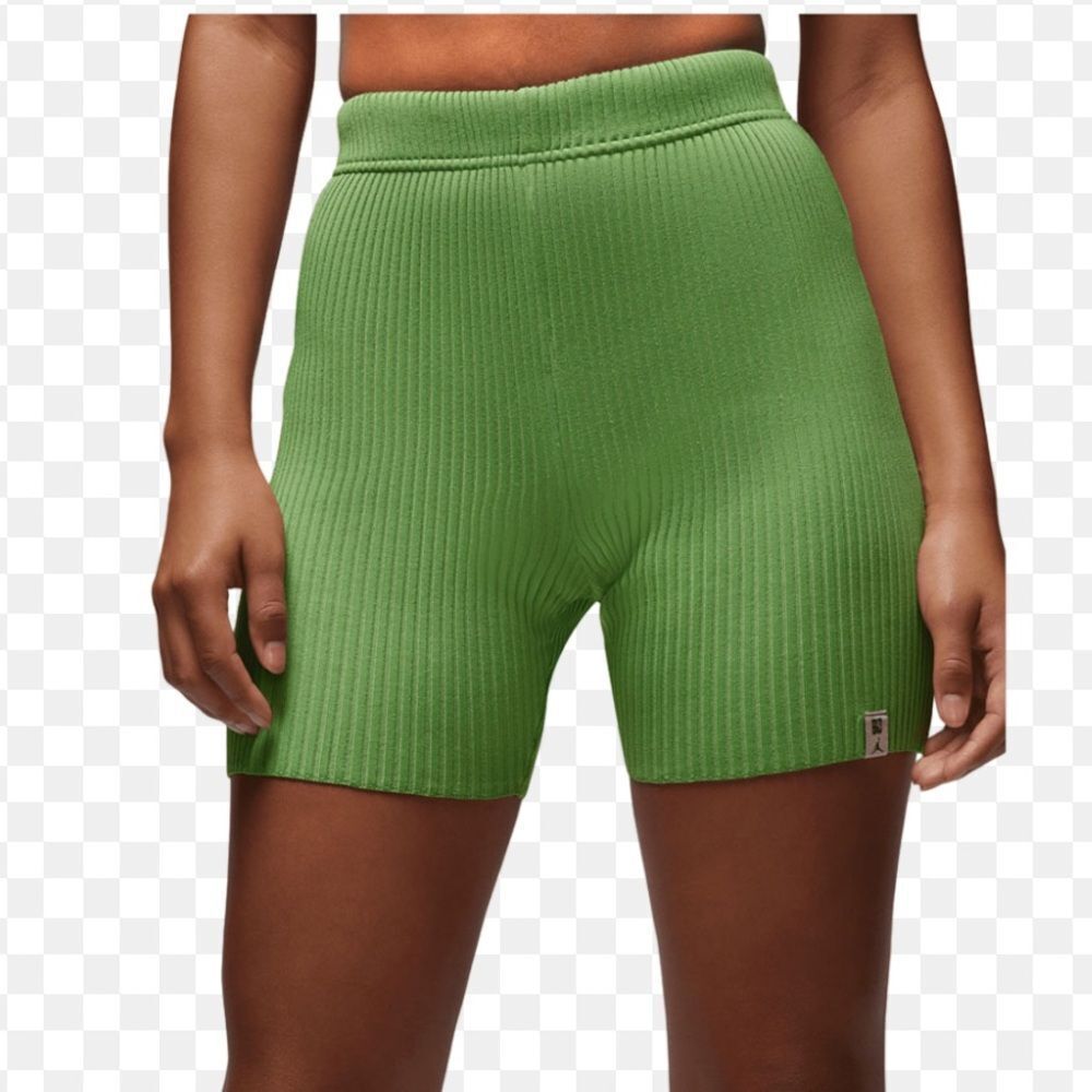 Jordan Ribbed Green Bike Shorts medium
